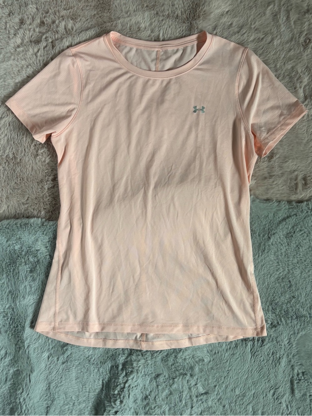 Under armour light pink short sleeve active top